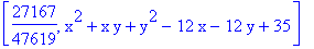 [27167/47619, x^2+x*y+y^2-12*x-12*y+35]